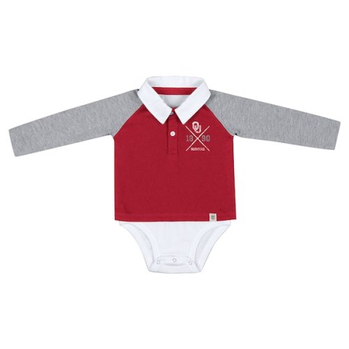 Oklahoma Sooners Colosseum Infant Pete Rugby Bodysuit - Crimson