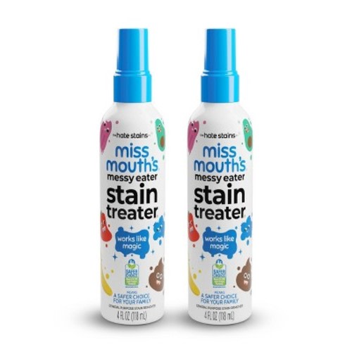 Miss Mouth's Messy Eater Treater Spray Bottle Liquid Stain Removers - 4oz/2ct