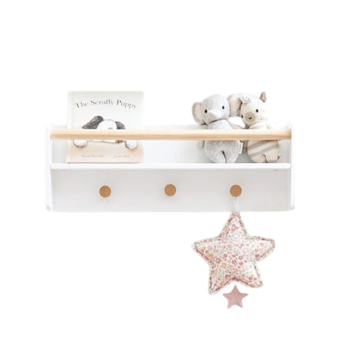 TULLY Wall Mounted Shelf with Hooks