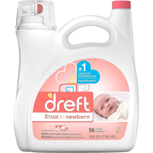 Dreft Stage 1: Newborn Liquid Laundry Detergent (HE), 150 oz, 96 loads