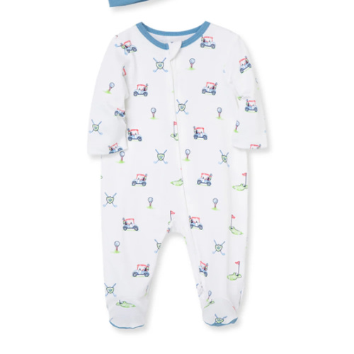 Golf Club 2-Way-Zip Footie with Hat