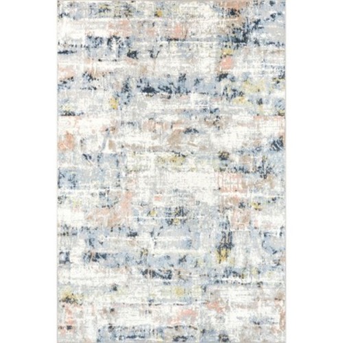 Nuloom Aaliyah Casual Abstract Pet Friendly Machine Washable Area Rug, 8' 10" x 12', Blue Multicolor