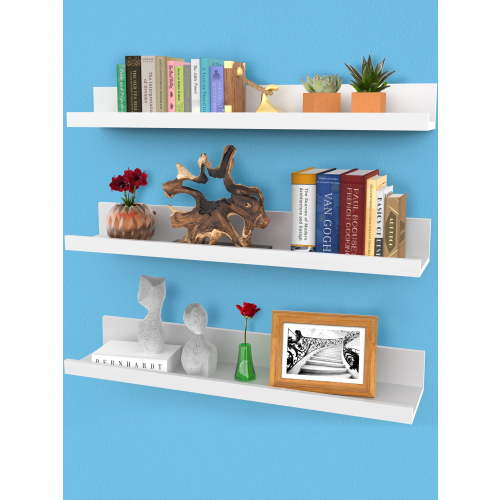 Floating Shelves, Set of 3 Wall Shelves (Multiple Sizes & Colors) by Icona Bay