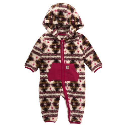 Carhartt baby-girls Long-sleeve Sherpa Zip-front Hooded Coverall