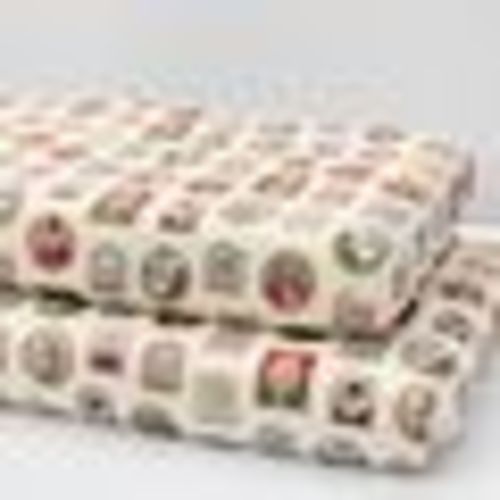 Organic Chris Loves Julia Animal Frames Crib Fitted Sheet , Red Multi, Set of 2