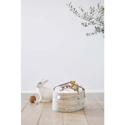 Baby Diaper Caddy Organizer "LILY" Handmade & Natural by BEBE BASK® – BEBE BASK