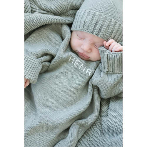 Personalized Printed Knit Sweater Bubble | Smoke