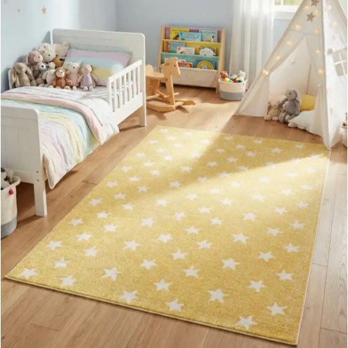 Soft Yellow 5' 3 x 8' Whimsy Kids Rug | Rugs.com