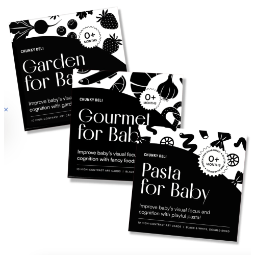 High-Contrast Baby Art Cards 3-Pack Bundle | Chunky Deli