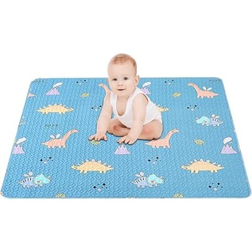 50x50 Play Mat for Playpen Foldable Baby Play Mat Large Tummy Time Mat, Non Slip Washable Baby Play Mats for Floor, Portable Travel Baby Crawling Mats for Toddlers and Infants