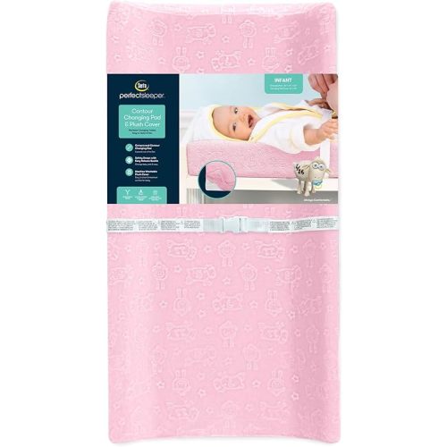Serta Perfect Sleeper Contoured Changing Pad with Plush Cover, Pink