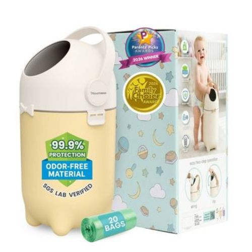 iTouchless Odorless Diaper Pail (Sand Almond) with 20 Bags