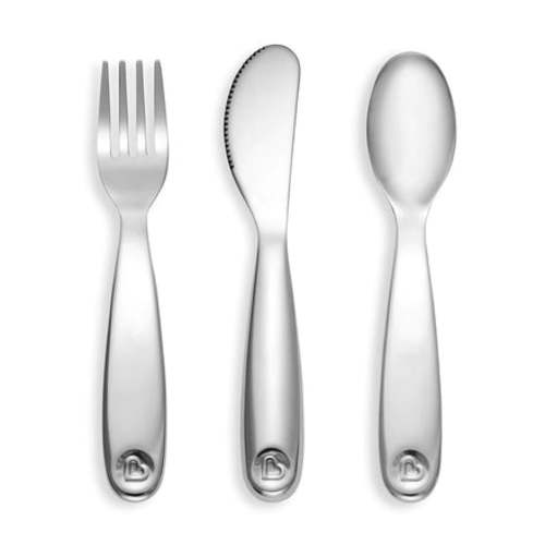 Polish™ Stainless Steel Toddler Fork, Knife & Spoon Set