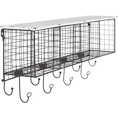 Linon 4-Cubby Wall Shelf, White - AHWE1238W1