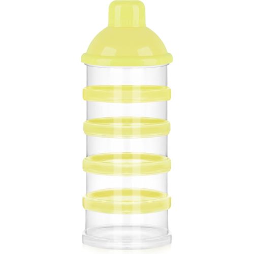 Accmor Formula Dispenser On The Go, 5 Compartments Stackable Formula Container for Travel, Baby Milk Powder Kids Snack Container, BPA Free