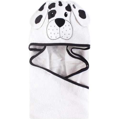 Hudson Baby Unisex Baby Cotton Animal Face Hooded Towel, Dalmatian, One Size