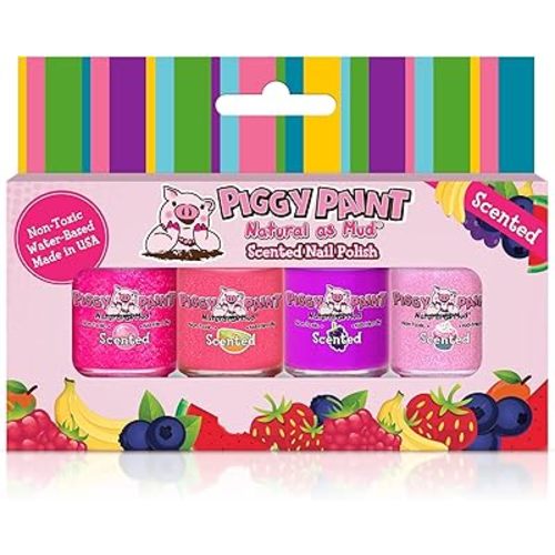 Piggy Paint Girls Nail Polish Scented Lucky Lollipop 4 Pack Kit