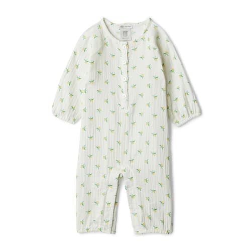 Amazon Essentials x Sofia Grainge Unisex Babies' Cotton Gauze Long Sleeve Romper