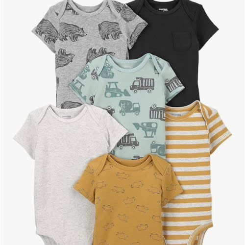 Simple Joys by Carter's Baby-Boys 6-Pack Short-Sleeve Bodysuit