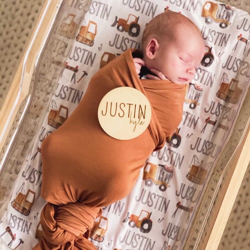 Camel Bamboo Knit Swaddle