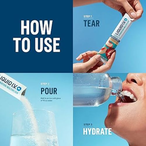 Liquid I.V. Hydration Multiplier Sugar-Free - Raspberry Melon | Electrolyte Powder Drink Mix | 1 Pack (14 Servings)
