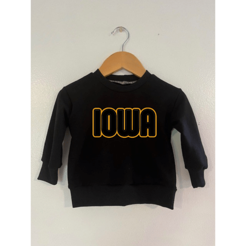 Black Iowa Bubble Track Pullover