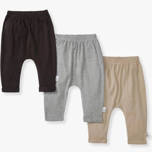 Burt's Bees Baby Unisex Knit Jogger Pants, 3-Pack Baby Sweatpants, 100% Organic Cotton Infant Bottoms