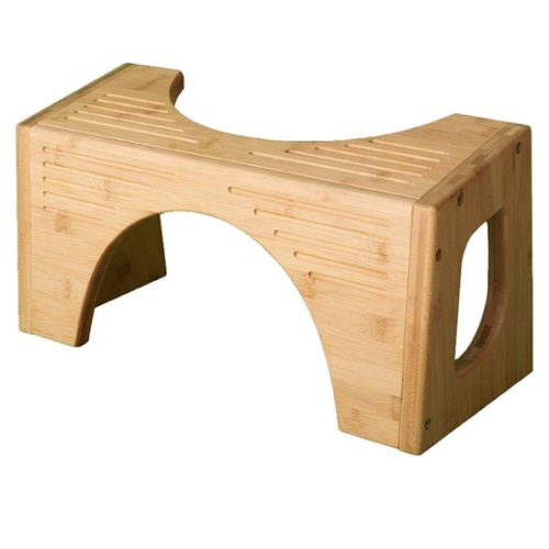 Squatty Potty The Original Toilet Stool - Bamboo Flip, 7" and 9" Adjustable Heights, Brown - Improve Bathroom Posture and Comfort