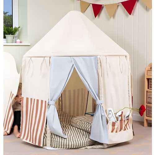 Kids Yurt Play Tent – Colorful Stripe Indoor Playhouse – Large Baby Toy House & Reading Nook