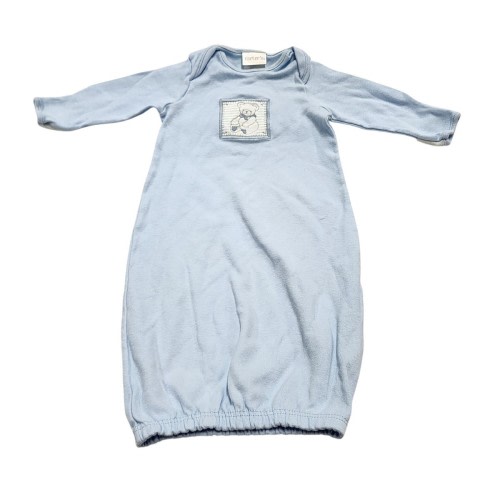 Carters Baby Boy Blue Sleep Sack Gown Teddy Bear Layette Newborn VG 90s Y2K