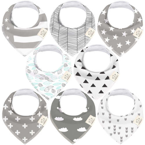 8-Pack Organic Bandana Bibs (Boy) - ROARSOME