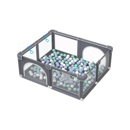 Advwin Large Baby Playpen 185 x 205cm Kids Activity Central Child Play Fence with Anti-Slip Base Grey