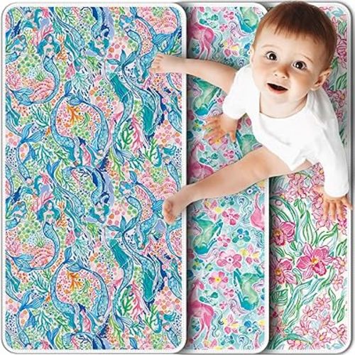Portable Diaper Changing Pad Viscose from Bamboo 3 Pack, Foldable Waterproof Baby Changing Mat, Absorbent Machine Washable Diaper Bag Travel Essential, Newborn Baby Changer, 27.5x14