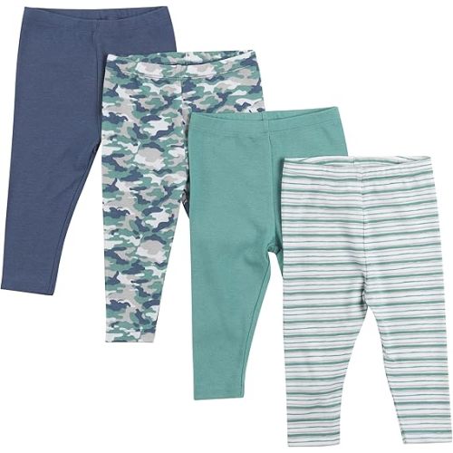 Hanes Unisex-Baby Hanes Baby Leggings, Ultimate Flexy Knit Pants Boys & Girls, 3-Pack