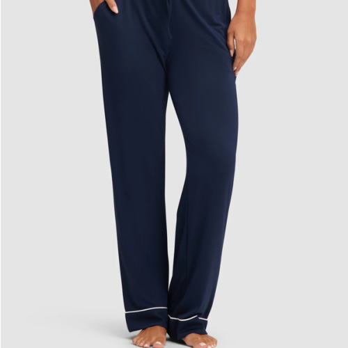 Navy | Size L Length 32” | Women's Bamboo Stretch-Knit PJ Pant Tall | Cozy Earth