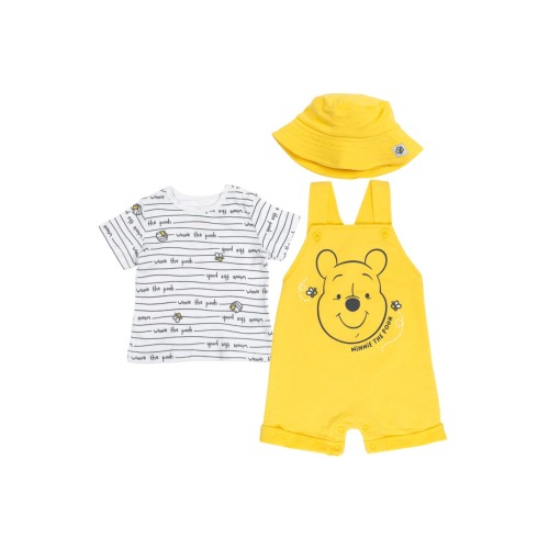 Winnie the Pooh Shortall and T-Shirt Set with Hat