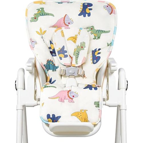 IPOZITO Baby High Chair Cover, Machine Washable High Chair Pad, Soft Highchairs Covers for Baby, Protects from Spills and Crumbs, Fits 3-5 Point Harness Chairs