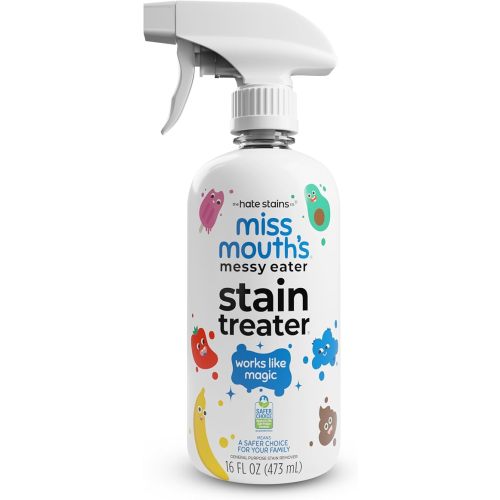 Miss Mouth's Messy Eater Stain Treater Spray - 16oz Stain Remover - Newborn & Baby Essentials - No Dry Cleaning Food, Grease, Coffee Off Laundry, Underwear, Fabric