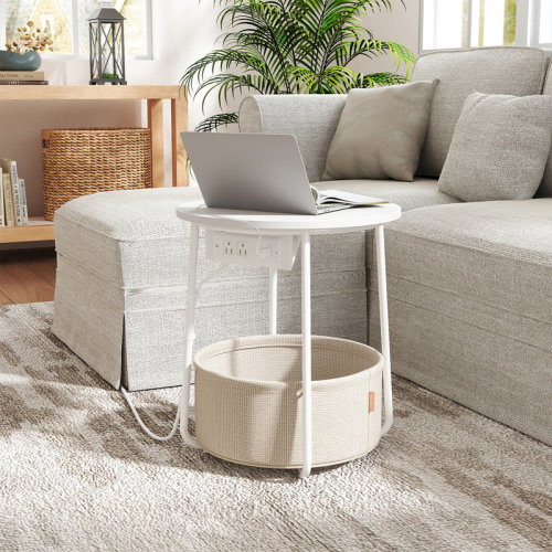 Latitude Run® Side Table With Charging Station & Reviews | Wayfair