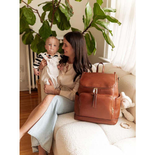 Lullaby Diaper Backpack Chestnut | Poppy and Peonies – Poppy & Peonies