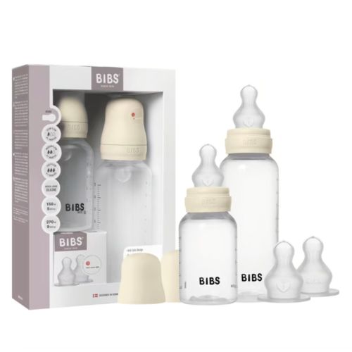 BIBS Grow & Flow Baby Bottle Silicone Set - Ivory