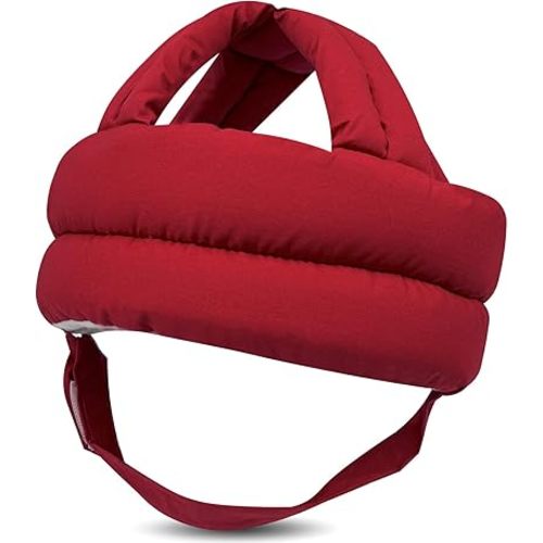 Baby Head Protector Baby Helmet for Crawling Walking, No Bumps Safety Head Adjustable Protective Cap for Walking, Playing (Red)
