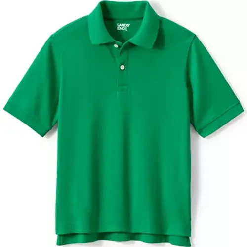 School Uniform Kids Short Sleeve Interlock Polo Shirt | Lands' End