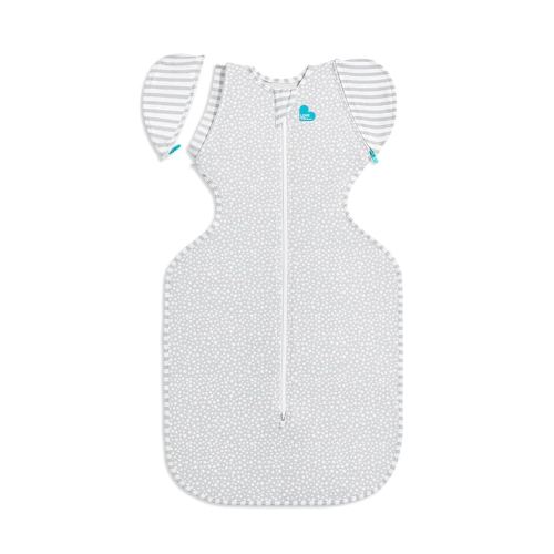 Love to Dream Swaddle UP Transition Bag, Luxuriously Silky Soft Viscose from Bamboo, Baby Sleep Sack, Patented Zip-Off Wings, Snug Fit Helps Calm Startle Reflex, 1.0TOG, Large 19-24lbs, Dot Gray