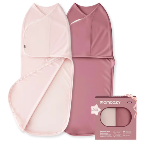 Momcozy Swaddles for Newborns, Quiet Fastener Suitable for Infant 0-3 Months, New-Parent-Friendly Swaddle Sack, Reduce Startle Reflex, Newborn Boys Girls Registry Essentials, 2-Pack, Bloom
