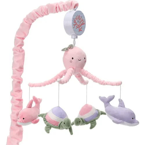 Lambs & Ivy Sea Dreams Dolphin/Turtle Musical Baby Crib Mobile Soother Toy