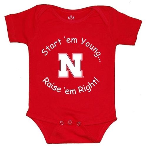 Nebraska Huskers Little King Newborn & Infant Start 'Em Young Bodysuit - Scarlet