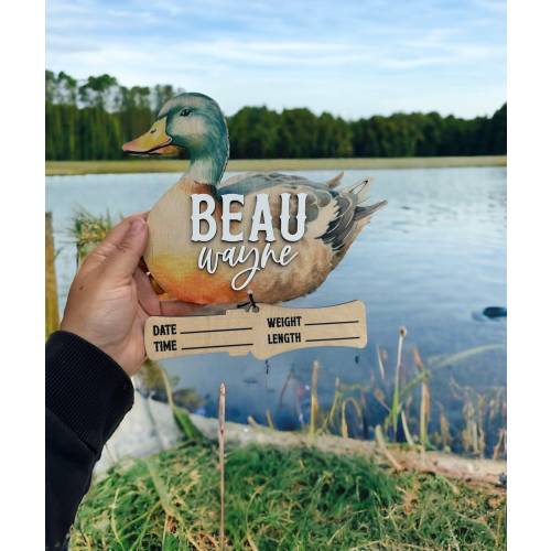 Birth stats sign, Baby name announcement sign with birth stats, newborn name sign, duck hunting baby decor, baby stats, hospital name sign