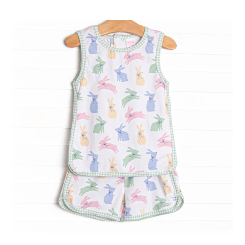 Cottontail Colors Sleeveless Short Set, Green – Stitchy Fish