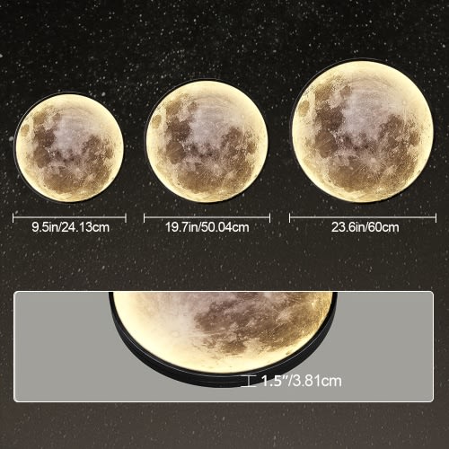 Moon Decoration Style Wall Lamp, Plug-in Wall Lamp with Remote Control, Dimmable, Suitable for Living Room, Bedroom, Corridor, Bar, Cafe, KTV And Other Indoor Wall-mounted Ceiling Lamps, Wall Lamp for Living Room, Wall Lights for Living Room